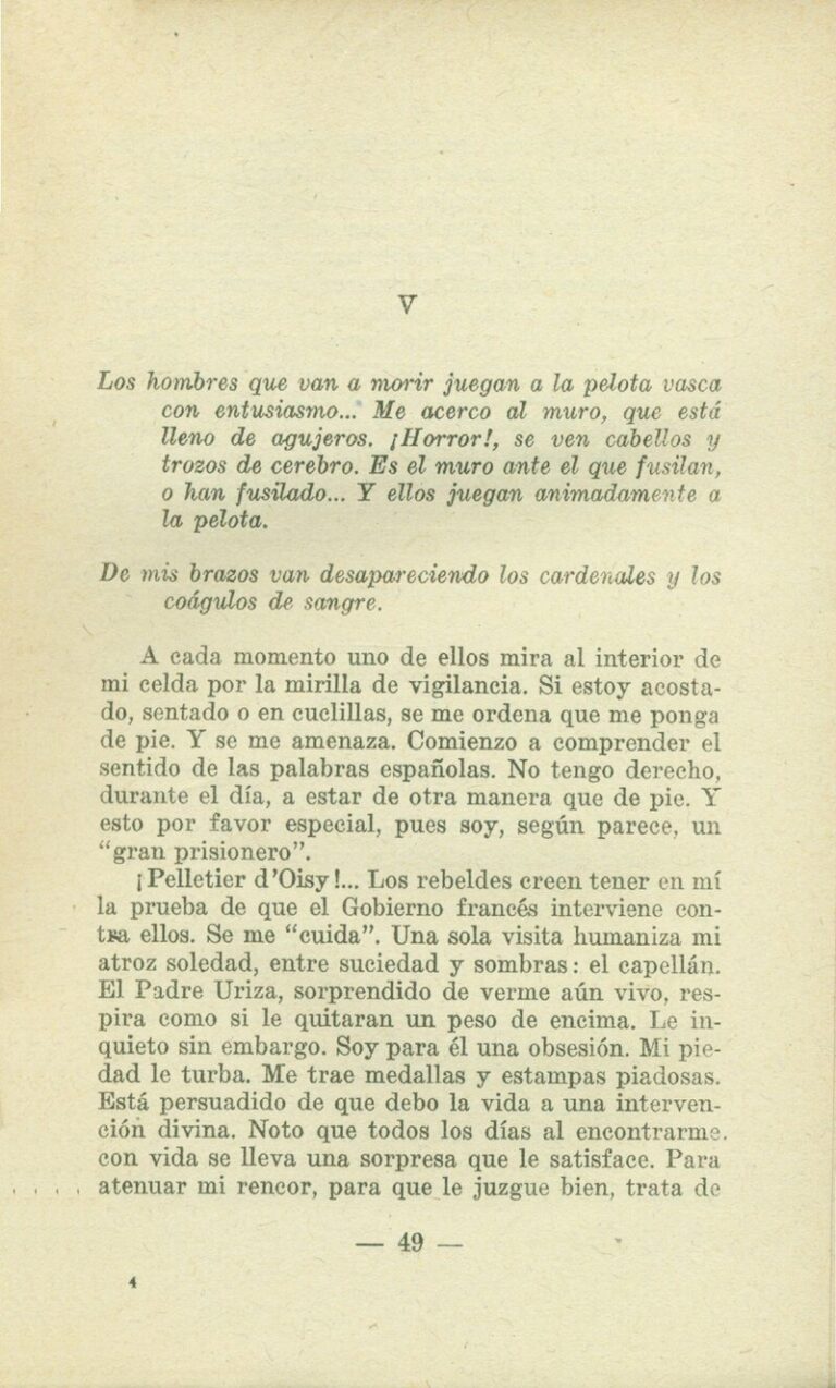 La apertura del capítulo V en el ejemplar de 1937.