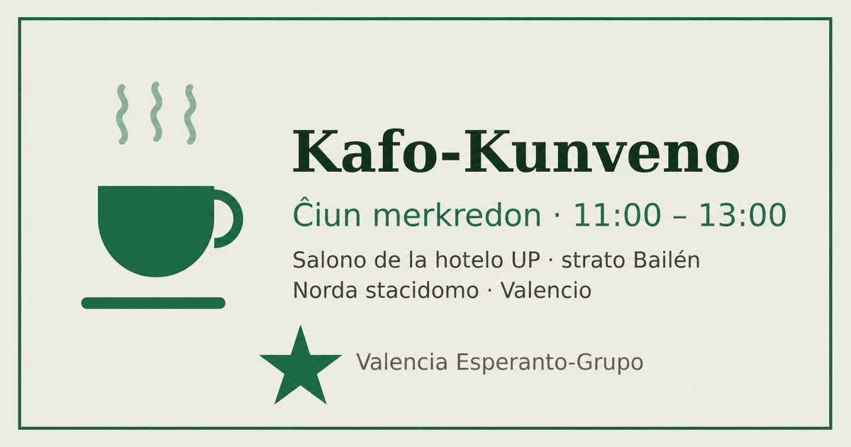 Kafo-Kunveno: esperanto al voltant d’un café