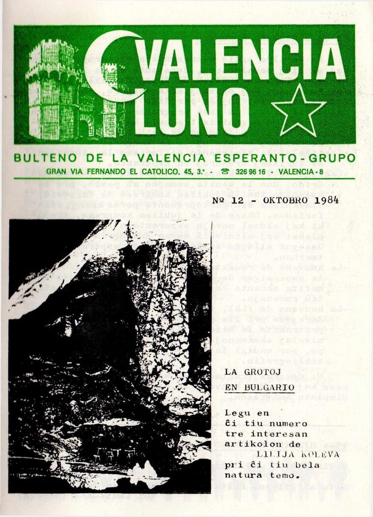 Coberta de Valencia Luno núm. 12, octubre de 1984.