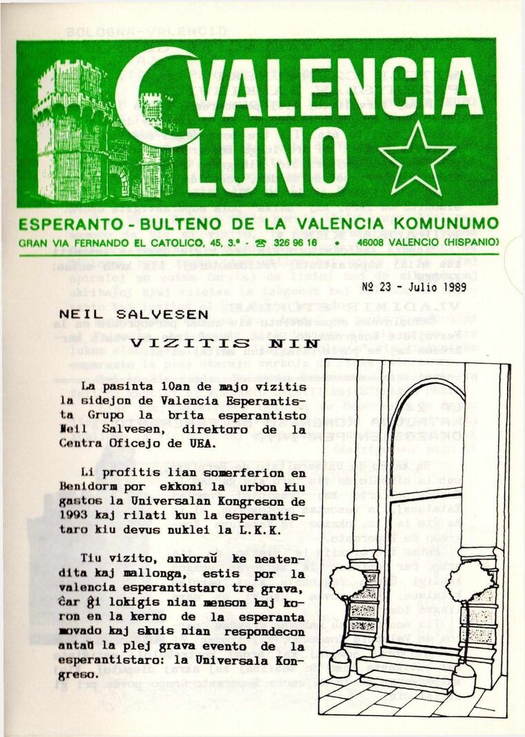 Coberta de Valencia Luno núm. 23, juliol de 1989.