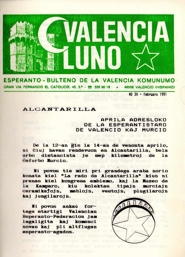 Coberta de Valencia Luno núm. 30, febrer de 1991.