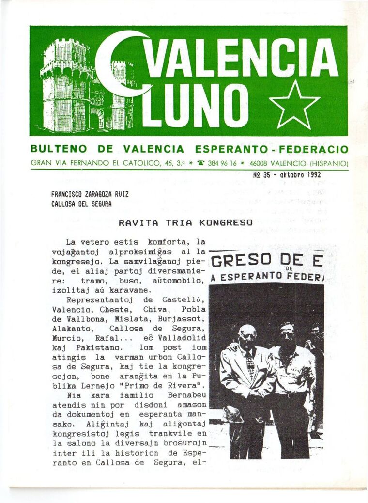 Coberta de Valencia Luno núm. 35, octubre de 1992.