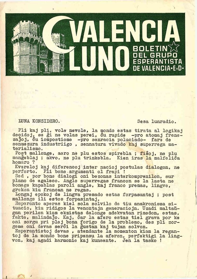 Coberta de Valencia Luno núm. 6, de 1972.