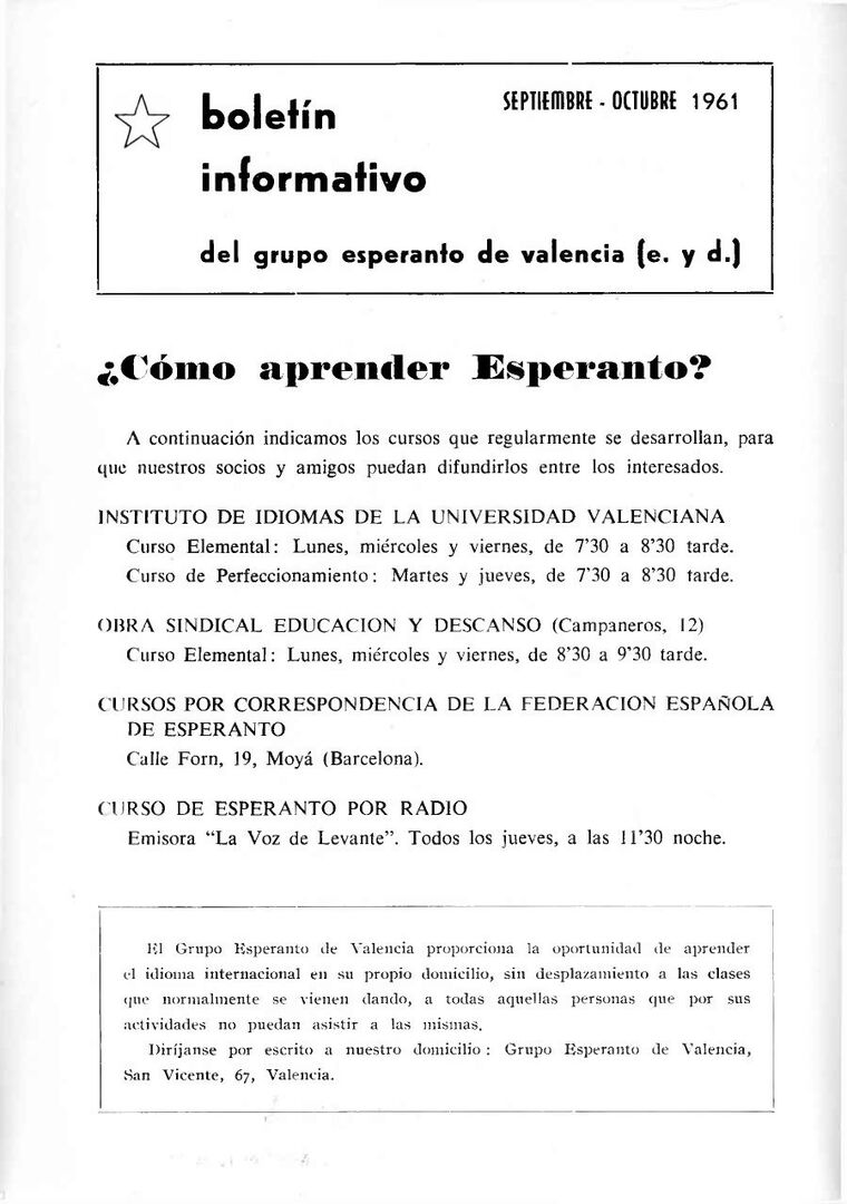 Coberta de Valencia Luno núm. 9-10, setembre-octubre de 1961.