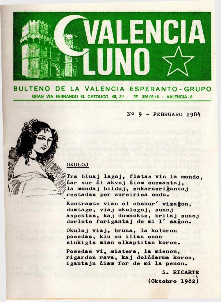 Coberta de Valencia Luno núm. 9, febrer de 1984.
