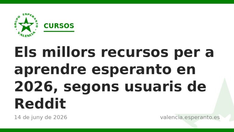 Els millors recursos per a aprendre esperanto en 2026, segons usuaris de Reddit