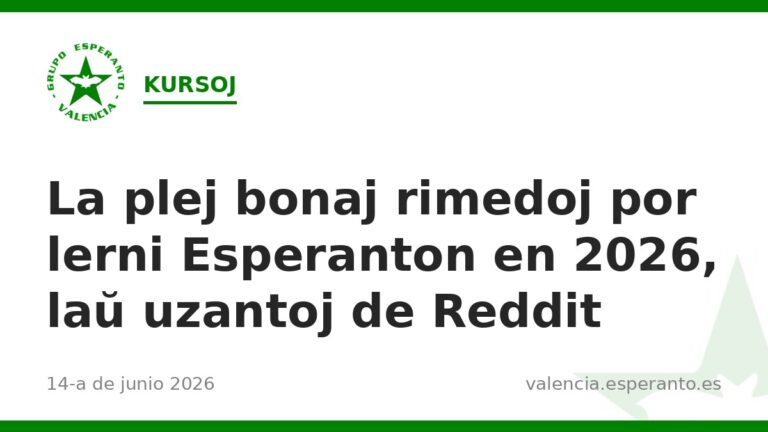 La plej bonaj rimedoj por lerni Esperanton en 2026, laŭ uzantoj de Reddit