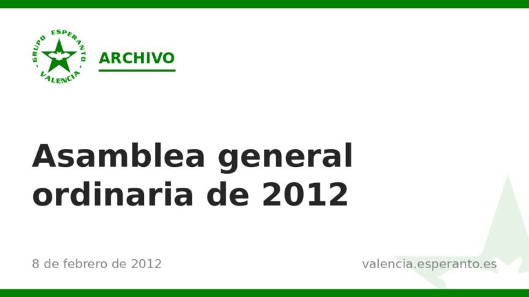 Asamblea general ordinaria de 2012