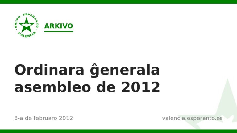 Ordinara ĝenerala asembleo de 2012