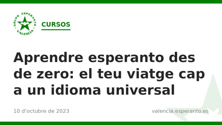 Aprendre esperanto des de zero: el teu viatge cap a un idioma universal