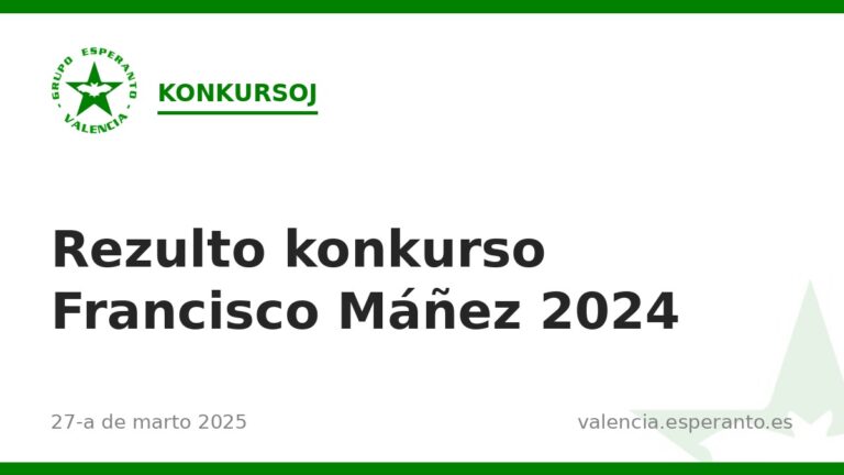 Rezulto konkurso Francisco Máñez 2024