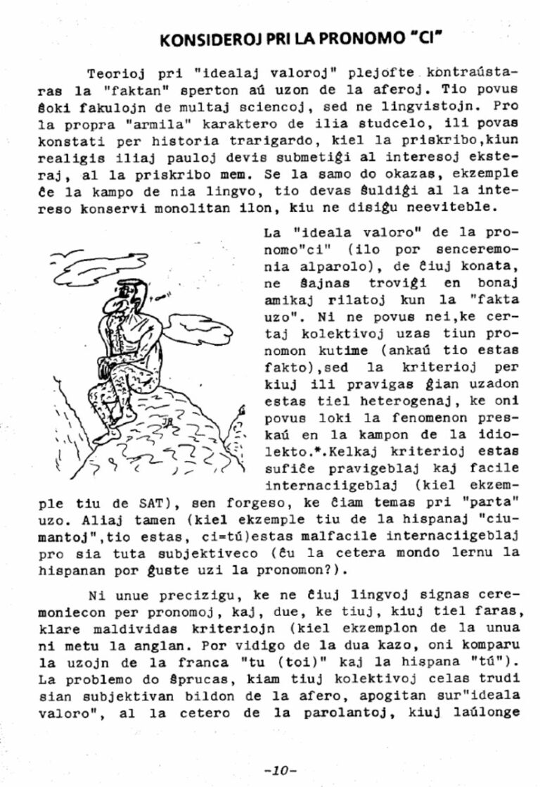 «Konsideroj pri la pronomo "ci"», de Alberto Franco Ramírez, al Boletín 294 (gener-febrer de 1990).