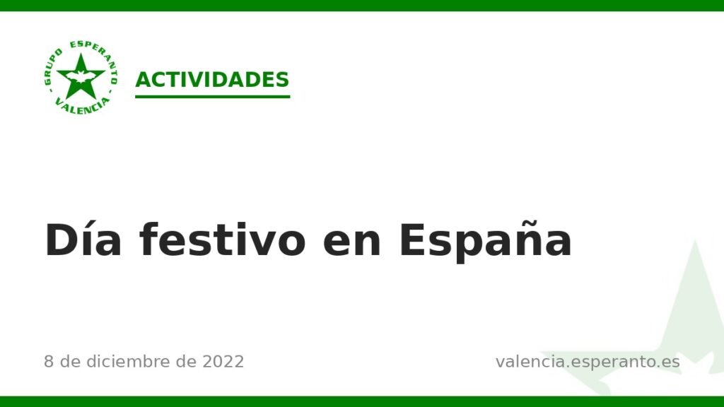 Día festivo en España