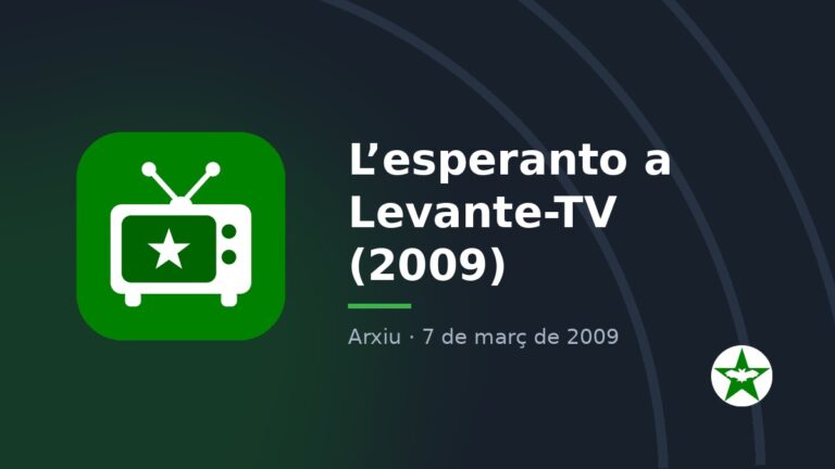 L'esperanto a Levante-TV (2009)